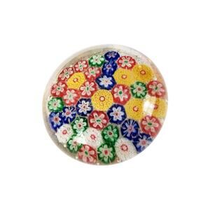 Vintage Millefiori Glass Paperweight  1960s